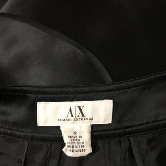 A|X black flower petal silk mini-skirt size 4 - Picture 5 of 7